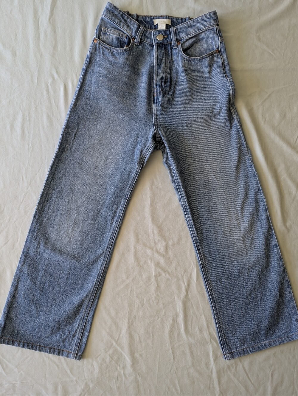 H&M High Waisted Button Front Jeans